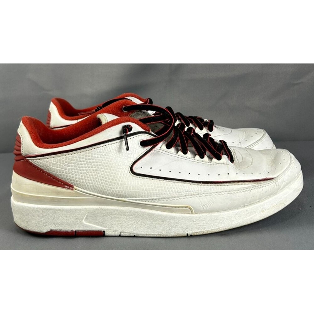 2004 Nike Air Jordan 2 Retro Low White Varsity Red Men Size 12- See Description